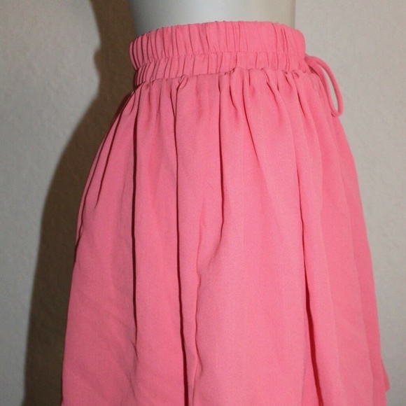 GUESS CHIFFON SKIRT COLOR ORANGE - Picture 3 of 5